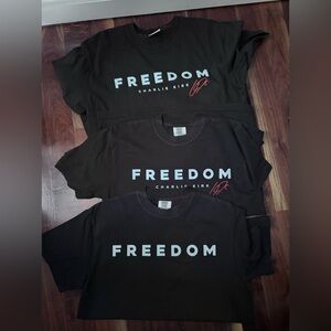 Black Freedom T-Shirt Trio 2 medium 1 large for @aquarianhouse